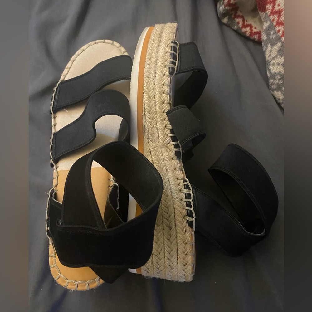 Dolce Vita Black Espadrille Sandals